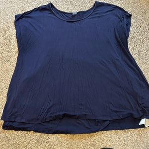 Cotton maternity layered nursing shirt - size xl